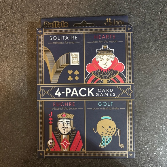 Buffalo David Bitton Card Games Set with Gold and Red Accents - Picture 1 of 4